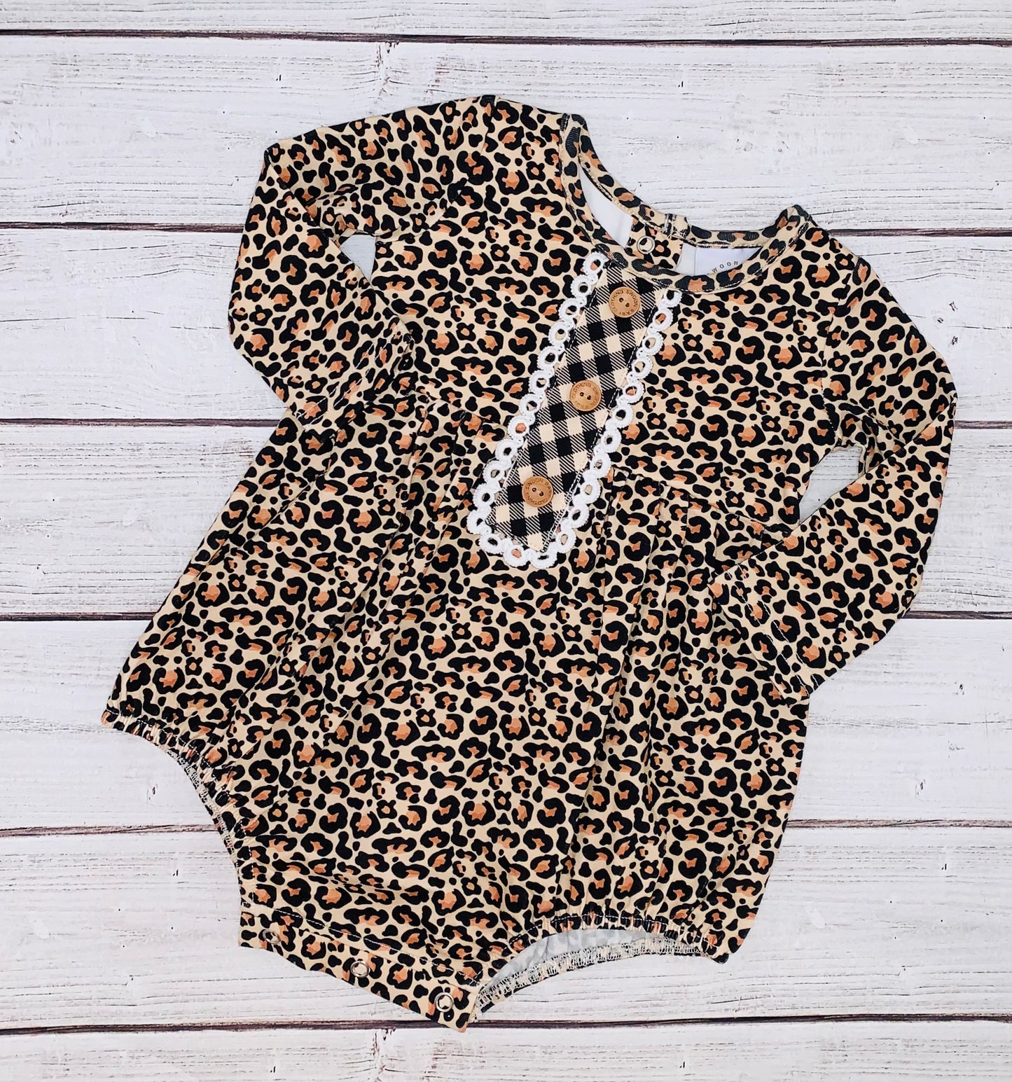 Leopard Petal Bubble Romper
