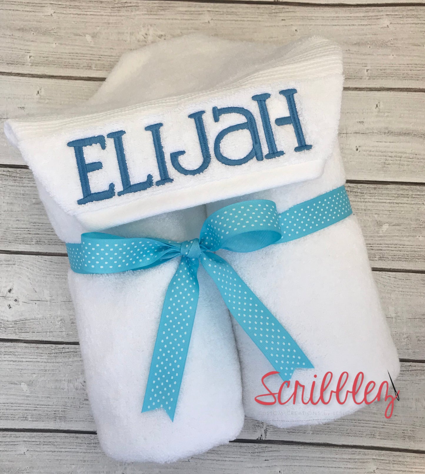 Scribblez Embroidered Hooded Towels