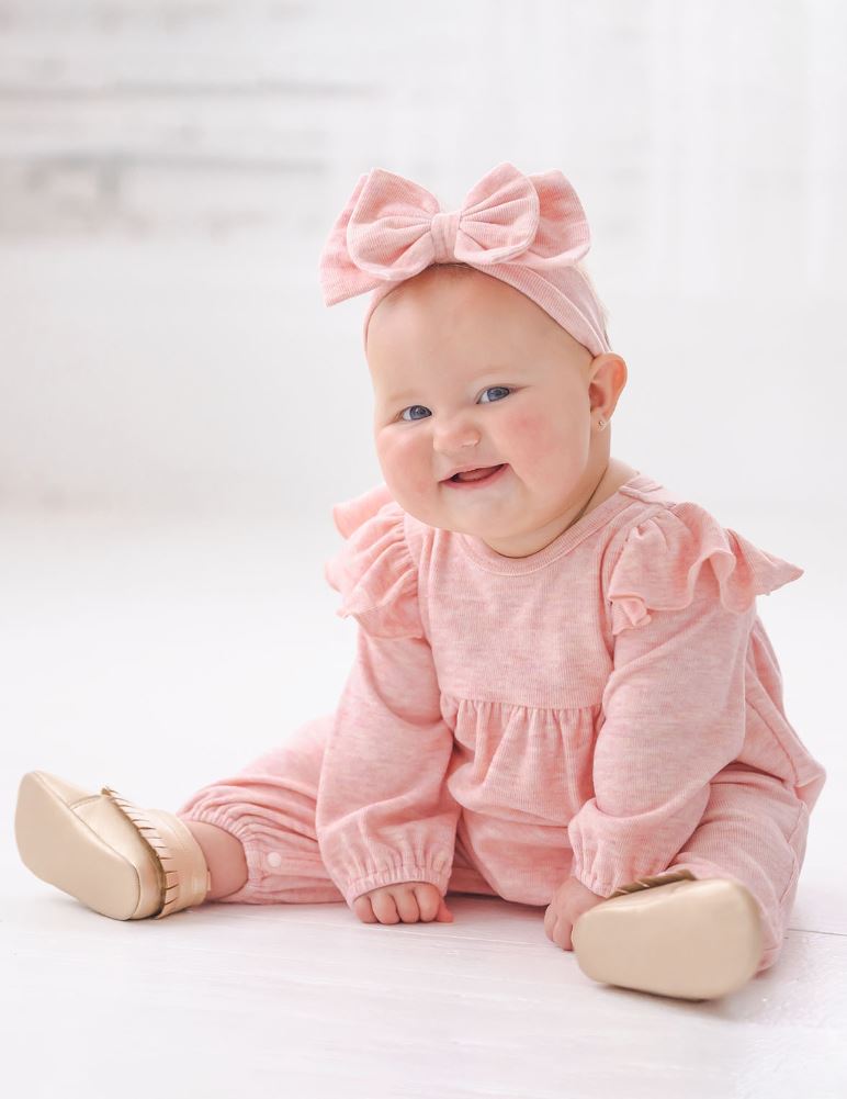 Simply Dandy Sweater Knit Pink Romper