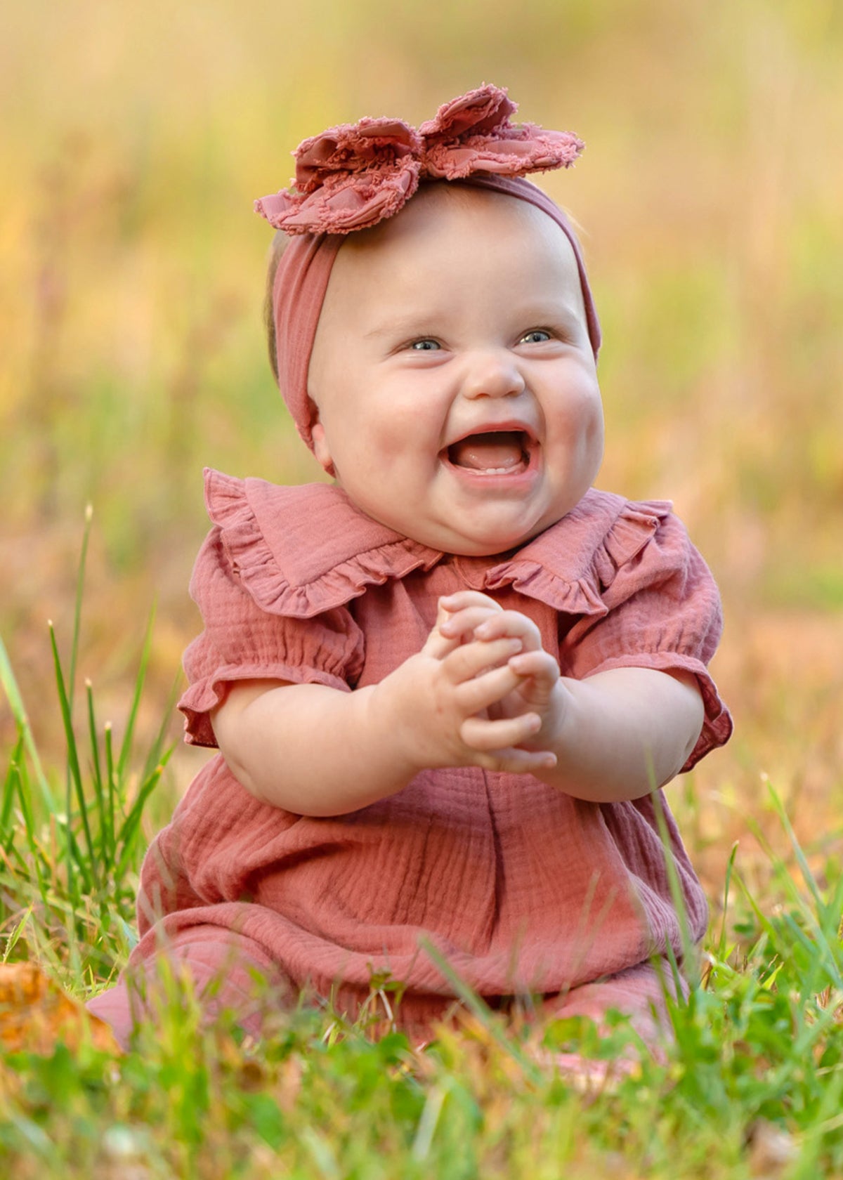 Clarabelle Gauze Romper & Headband