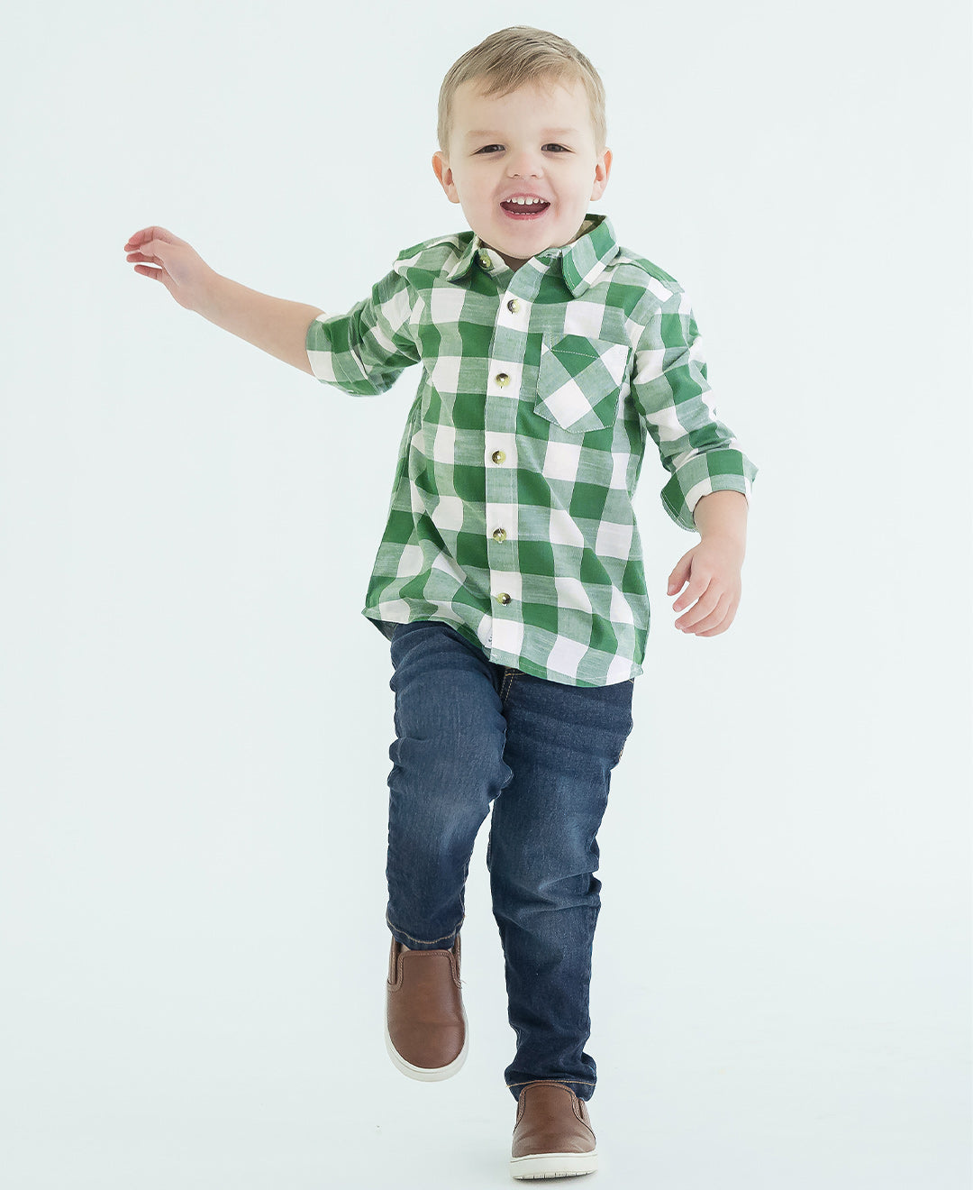 Dark Ivy Plaid Button-Down Shirt