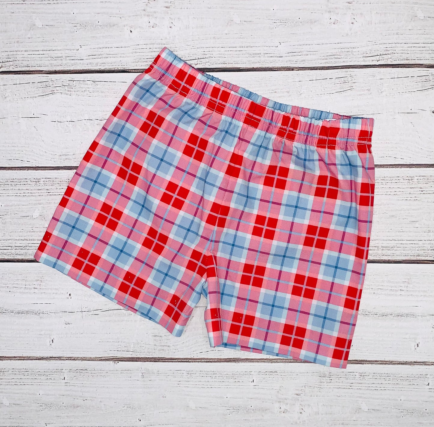 Blue & Red Apple Shorts