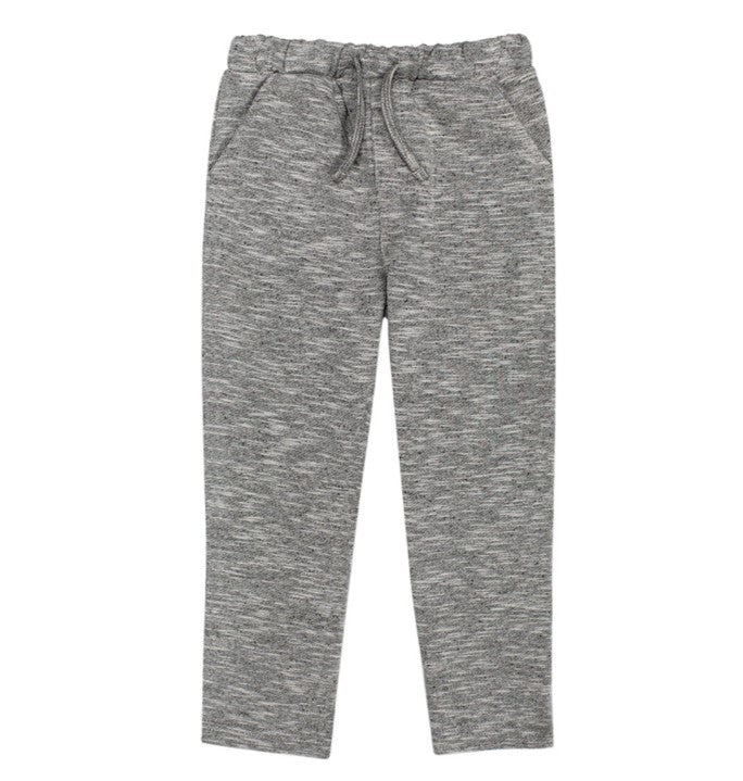 Marl Terry Slim Fit Pants - Heather Black