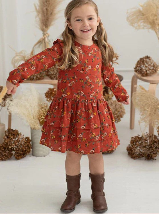 Fall Floral Woven Dress