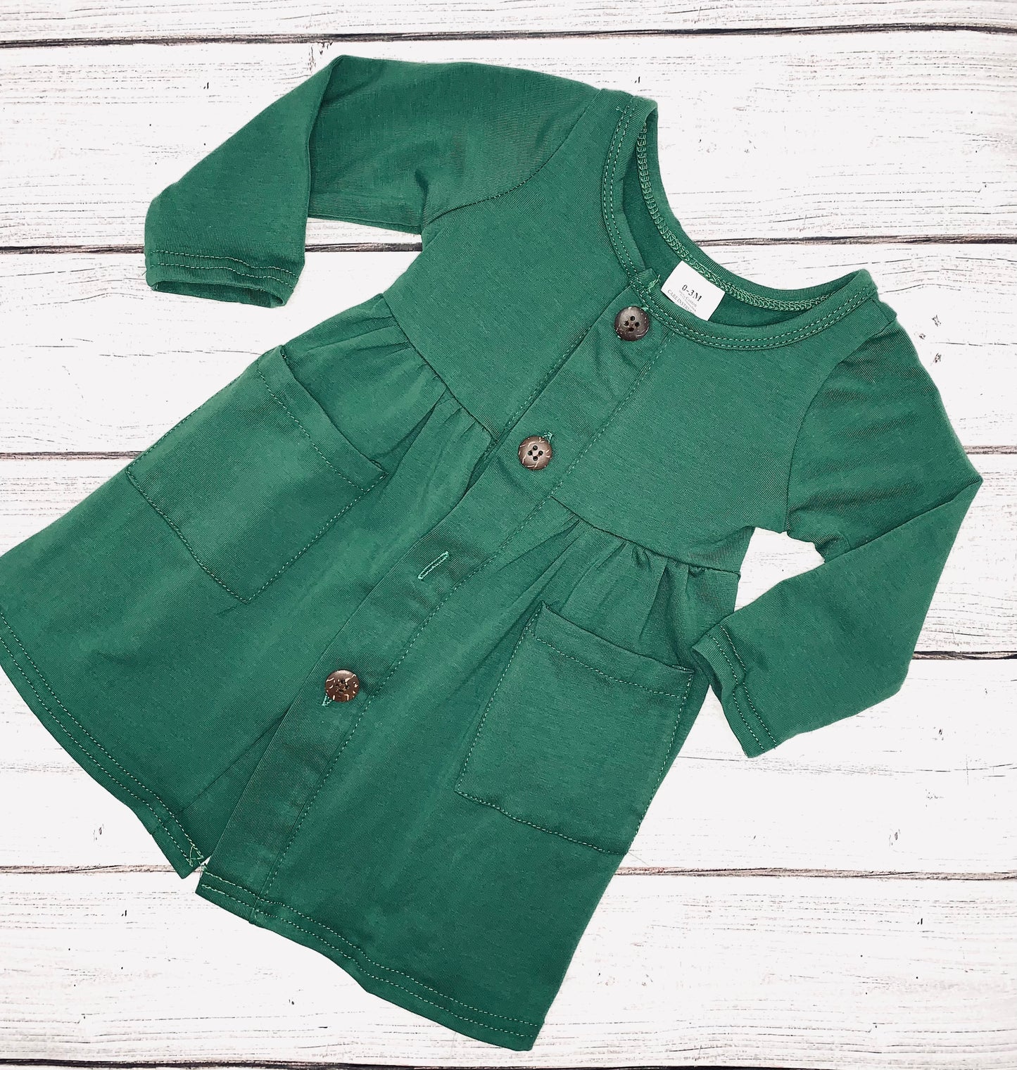 Green Button Down Dress