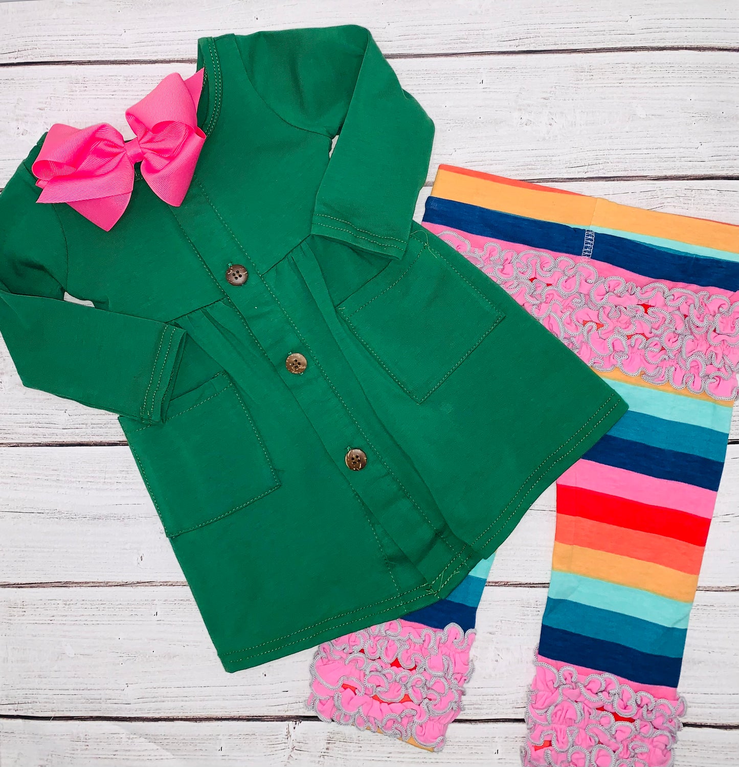 Green Button Down Dress