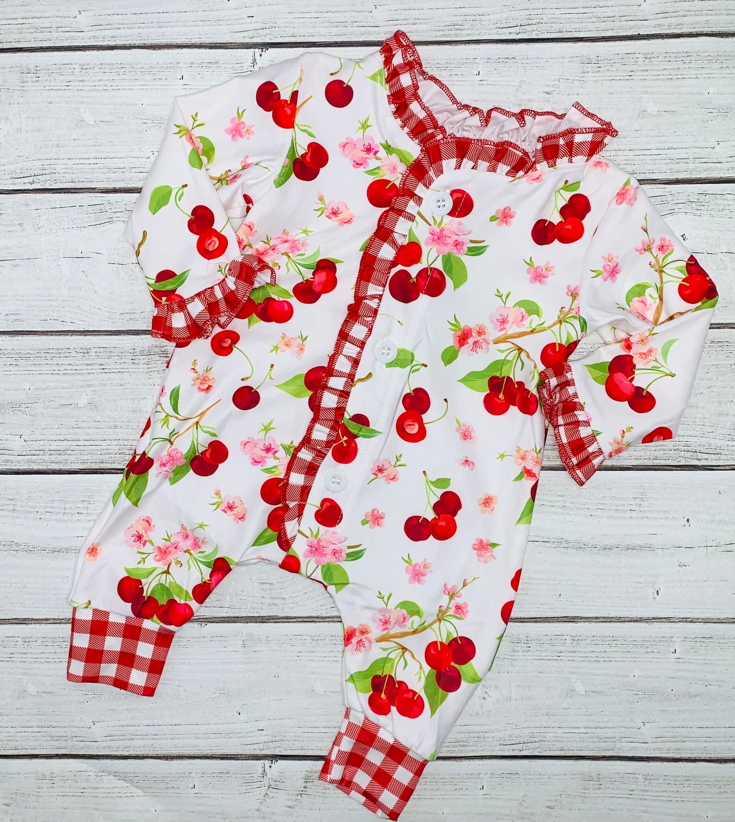 Ruffle Cherry Blossom Buttflap Sleeper
