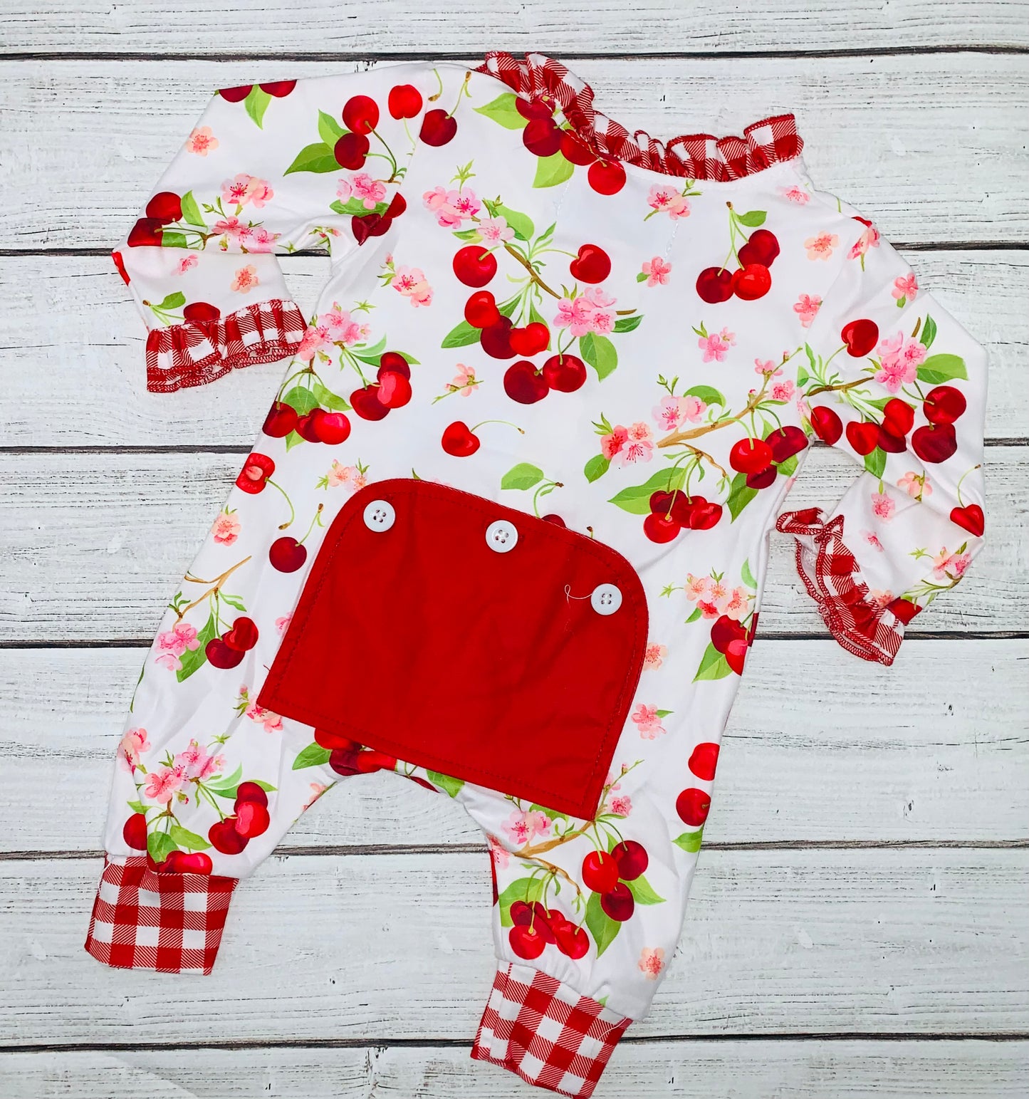 Ruffle Cherry Blossom Buttflap Sleeper