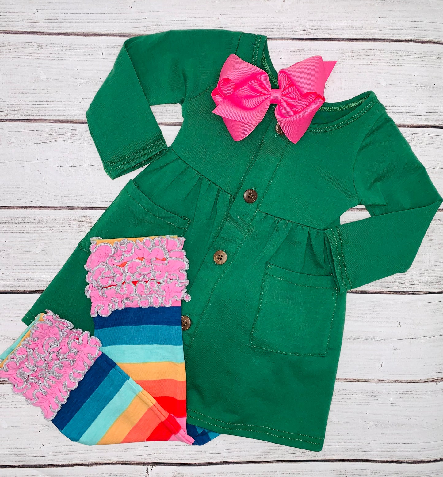 Green Button Down Dress