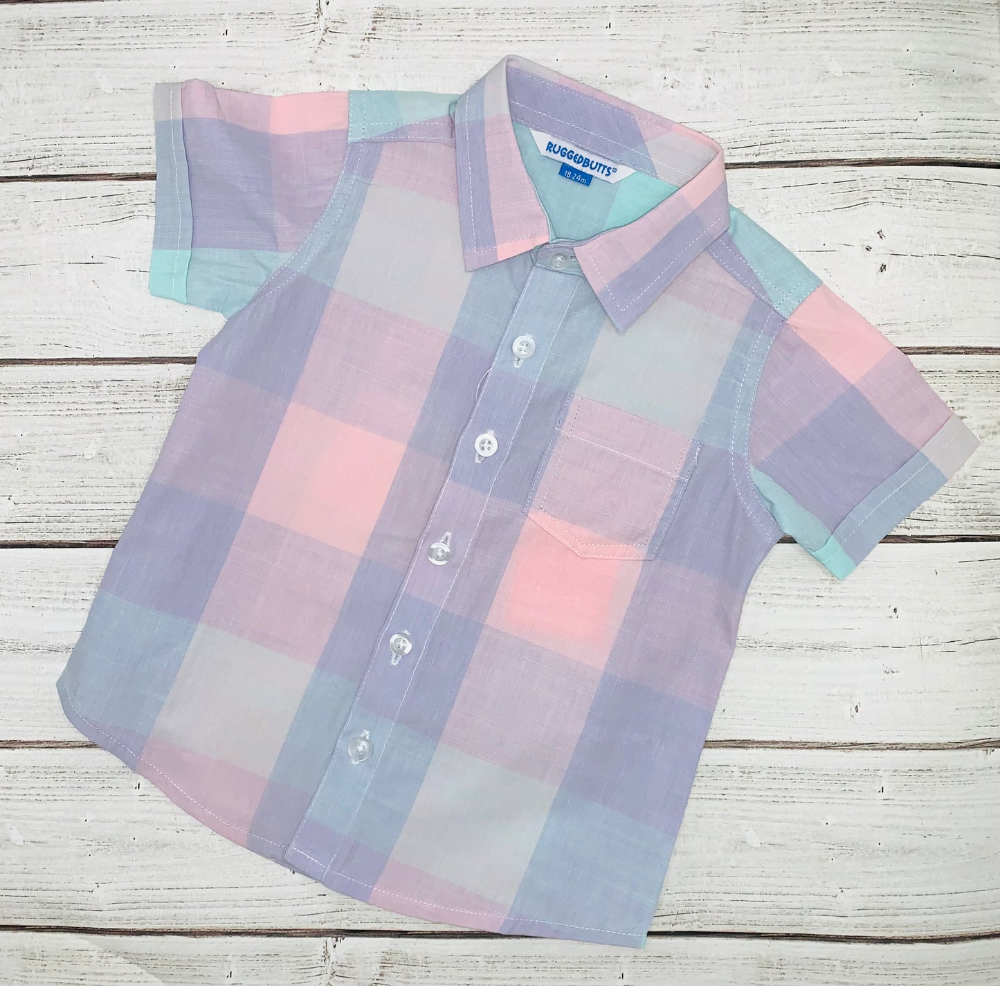 Cotton Candy Plaid Button Down Shirt