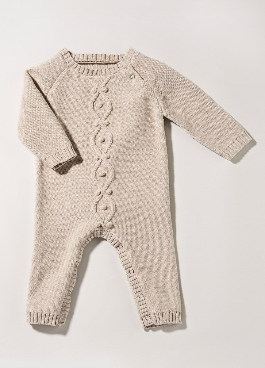 Knit Beige Romper