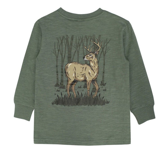 Forest Deer Shirt - Olive