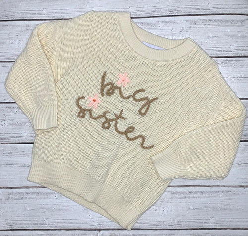 Big Sister Hand Embroidered Sweater