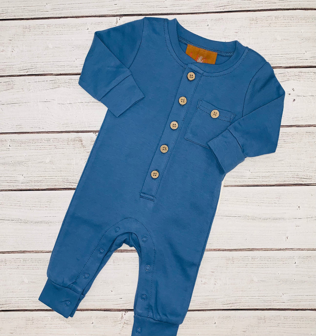 Landon Romper - Blue