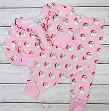 Load image into Gallery viewer, Pink Santa ButterKnit  PJ Set
