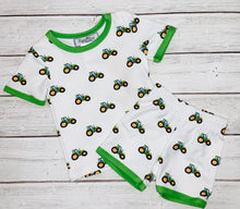 Load image into Gallery viewer, Green Tractor Short Sleeve PJ Set