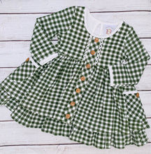Load image into Gallery viewer, Green Gingham Dress