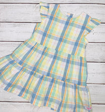 Load image into Gallery viewer, Rainbow Plaid Flutter Sleeve Dress