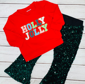 Forest Green Sequin Sparkle Pants