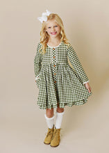 Load image into Gallery viewer, Green Gingham Dress