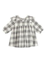 Load image into Gallery viewer, Grey/White Check Flannel Dress
