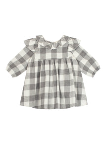 Grey/White Check Flannel Dress