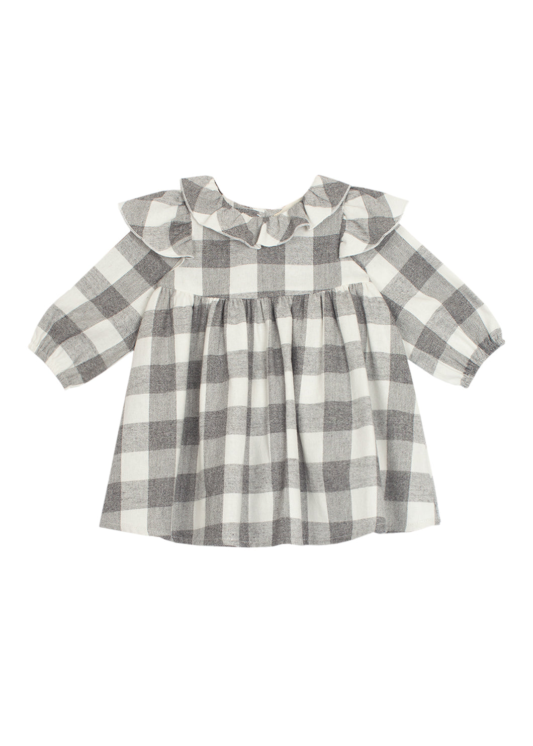 Grey/White Check Flannel Dress