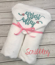 Load image into Gallery viewer, Scribblez Embroidered Hooded Towels