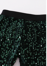 Load image into Gallery viewer, Forest Green Sequin Sparkle Pants