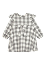 Load image into Gallery viewer, Grey/White Check Flannel Dress