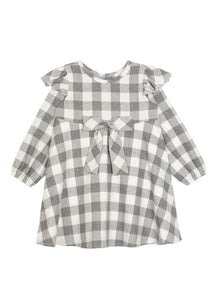 Grey/White Check Flannel Dress