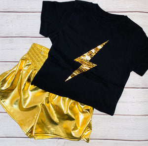 Metallic Gold Shorts