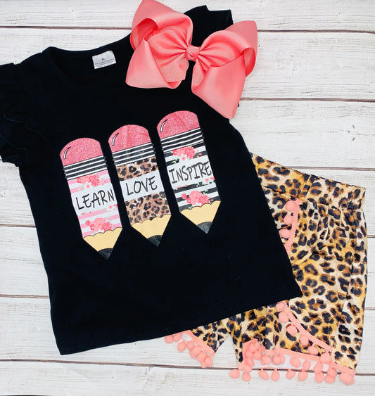 Learn, Love, Inspire Animal Print Set