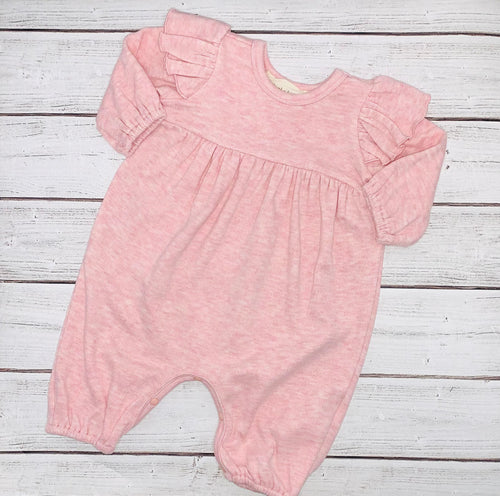 Simply Dandy Sweater Knit Pink Romper
