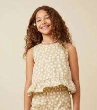 Load image into Gallery viewer, Khaki Flower Sleeveless Top