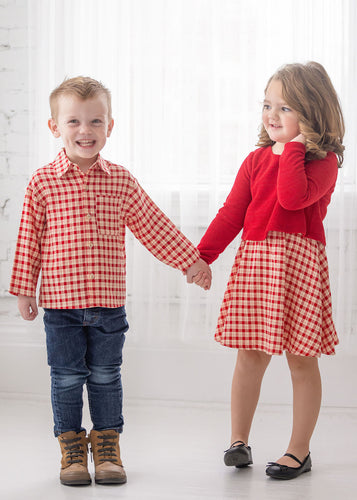 Paisley Plaid Woven Long Sleeve Shirt