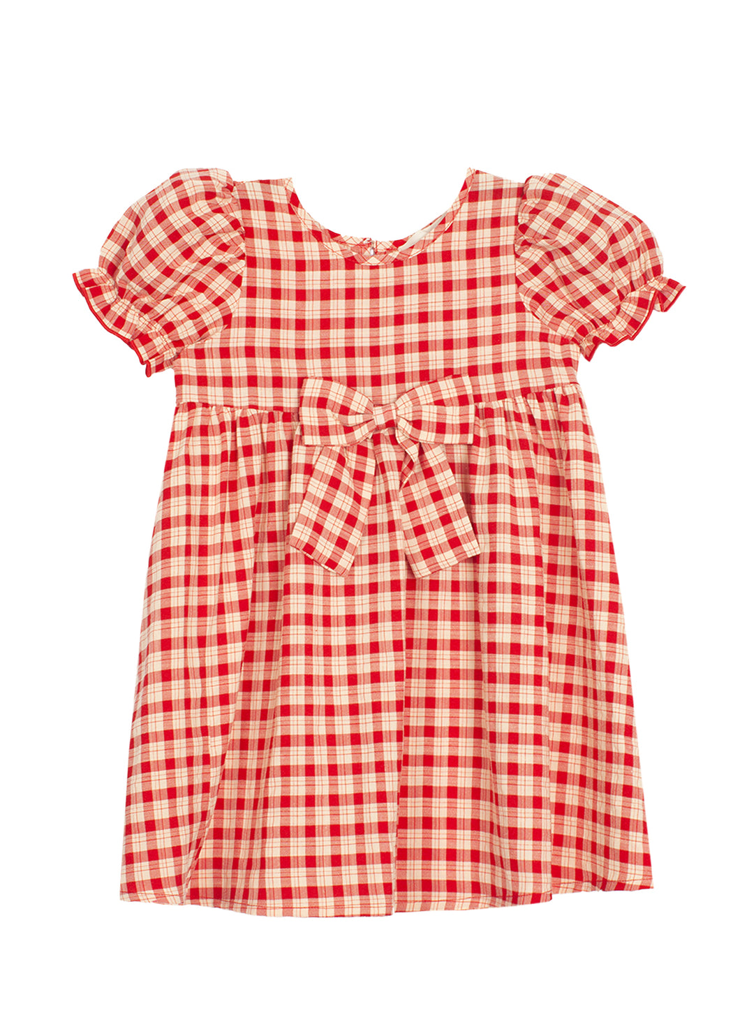 Paisley plaid Woven Red Dress