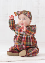 Load image into Gallery viewer, Pumpkin Patch Multi Color Woven Romper