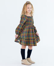 Load image into Gallery viewer, Harvest Rainbow Gingham Ruffle Dress