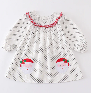 Santa Claus Smocked Dress