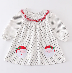 Santa Claus Smocked Dress