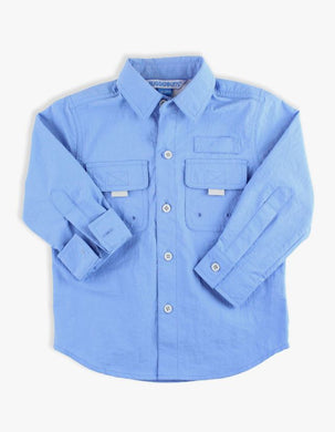 Blue Sun Protective Button-Down Shirt