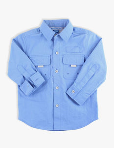 Blue Sun Protective Button-Down Shirt