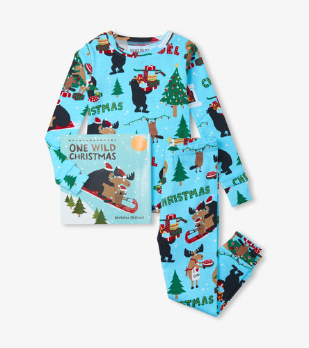 One Wild Christmas Pajama & Book set