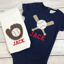 Load image into Gallery viewer, Personalized Baseball Baby Gift Set