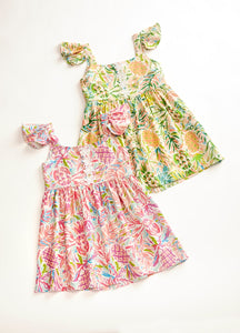 Emily Ruffle Dress - Pink Floral