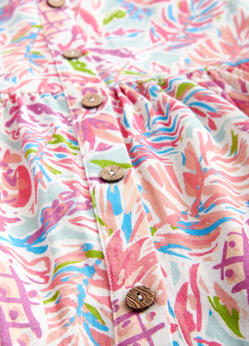Emily Ruffle Dress - Pink Floral