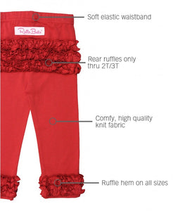 Red Ruffle Leggings