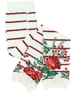 Winterberry Floral Footless Ruffle Tights
