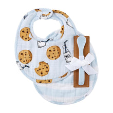 Load image into Gallery viewer, Cookies &amp; Milk Bib and spoon set